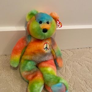 Beanie baby peace bear. 1999. Mint